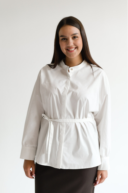 Рубашка удлиненная с завязками